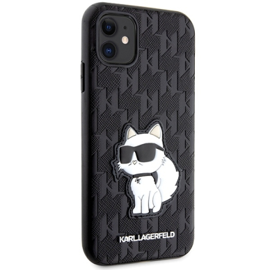 iPhone 11 black Saffiano Monogram Choupette KARL LAGERFELD nugarėlė 3
