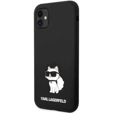 iPhone 11 black Silicone Choupette KARL LAGERFELD nugarėlė 1