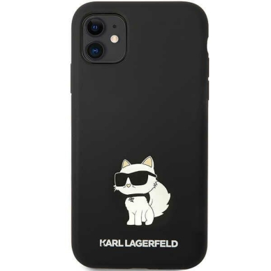 iPhone 11 black Silicone Choupette KARL LAGERFELD nugarėlė 2