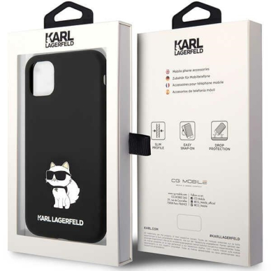 iPhone 11 black Silicone Choupette KARL LAGERFELD nugarėlė 7