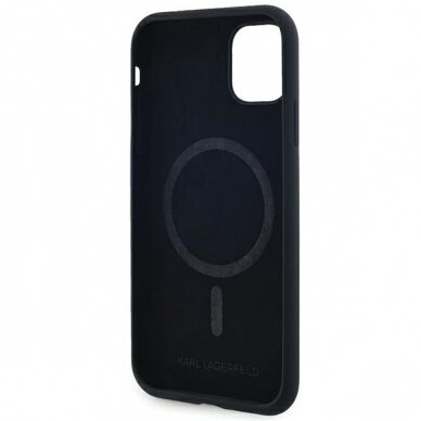 iPhone 11 black Silicone Karl & Choupette MagSafe KARL LAGERFELD nugarėlė 6