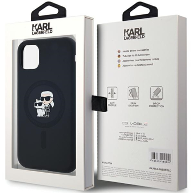 iPhone 11 black Silicone Karl & Choupette MagSafe KARL LAGERFELD nugarėlė 7
