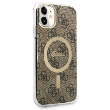 Iphone 11 brown 4G MagSafe GUESS nugarėlė 2