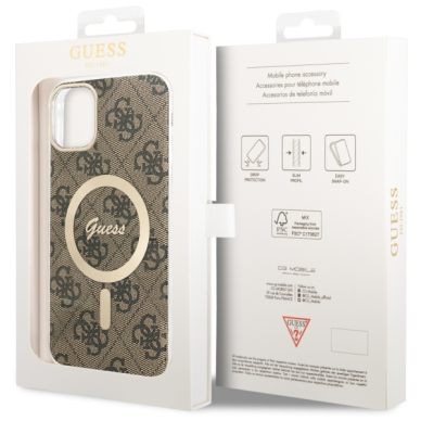 Iphone 11 brown 4G MagSafe GUESS nugarėlė 6