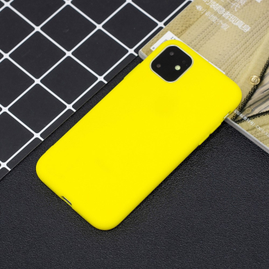 iPhone 11 geltona MAT+ nugarėlė