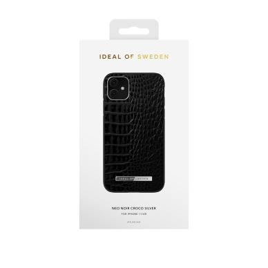iPhone 11 iDeal Of Sweden Atelier nugarėlė Neo Noir Croco Silver 2