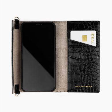 iPhone 11 iDeal Of Sweden dėklas Cassette Clutch Black Croco 1