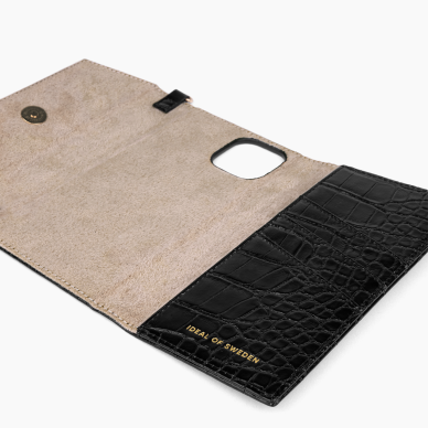 iPhone 11 iDeal Of Sweden dėklas Cassette Clutch Black Croco 3