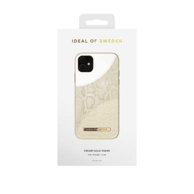 iPhone 11 iDeal Of Sweden nugarėlė Cream Gold Snake 2