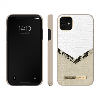 iPhone 11 iDeal Of Sweden nugarėlė Dusty Cream Python 1