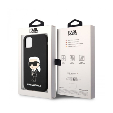 iPhone 11 black NFT Liquid Silicone KARL LAGERFELD nugarėlė 1