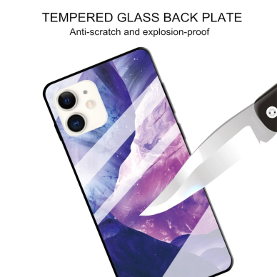 iPhone 11 marble glass nugarėlė Style B 1