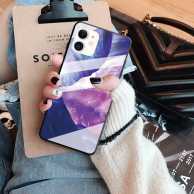 iPhone 11 marble glass nugarėlė Style B 3