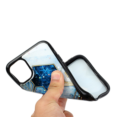 iPhone 11 mėlyna EPOXY MARBLE nugarėlė 2