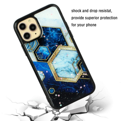 iPhone 11 mėlyna EPOXY MARBLE nugarėlė 3