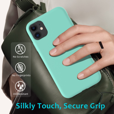 iPhone 11 mėtos spalvos SILICONE nugarėlė 6