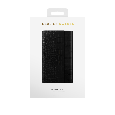 iPhone 11 PRO iDeal Of Sweden dėklas Signature Clutch Jet Black Croco 1