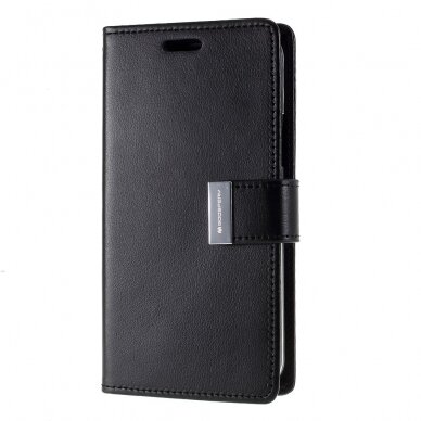 iPhone 11 PRO juodas MERCURY RICH DIARY dėklas 1
