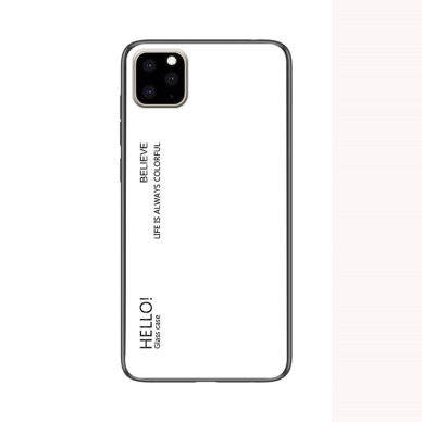 iPhone 11 Pro Max balta tracy GLASS nugarėlė 1