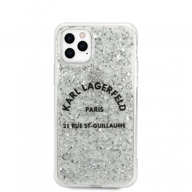 iPhone 11 PRO MAX gelsva glitter KARL LAGERFELD nugarėlė KLHCN65TRFGSL 2