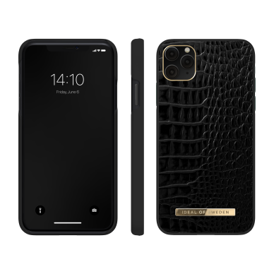 iPhone 11 PRO MAX iDeal Of Sweden nugarėlė Neo Noir Croco 2