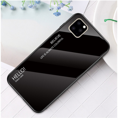 iPhone 11 Pro Max juoda tracy GLASS nugarėlė