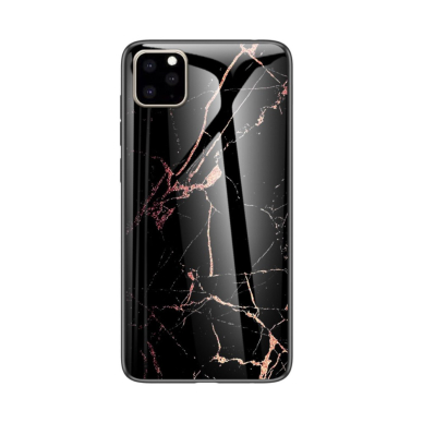 iPhone 11 Pro Max marble glass nugarėlė Black&gold