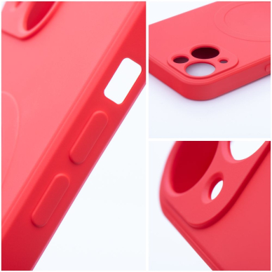 iPhone 11 PRO MAX raudona MagSilicone nugarėlė 2