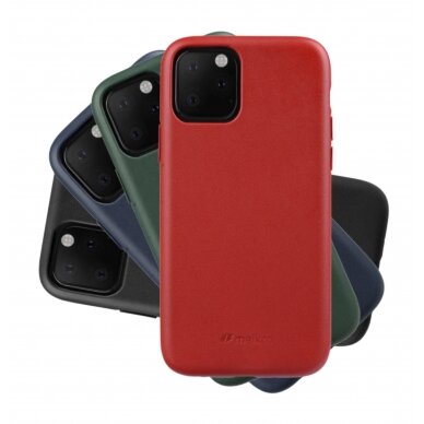 iPhone 11 Pro Max raudona odinė MELKCO REGAL SNAP nugarėlė
