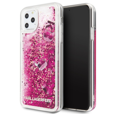 iPhone 11 PRO MAX rosegold Liquid Glitter KARL LAGERFELD nugarėlė iPhone 11 PRO MAX rosegold Liquid Glitter KARL LAGERFELD nugarėlė