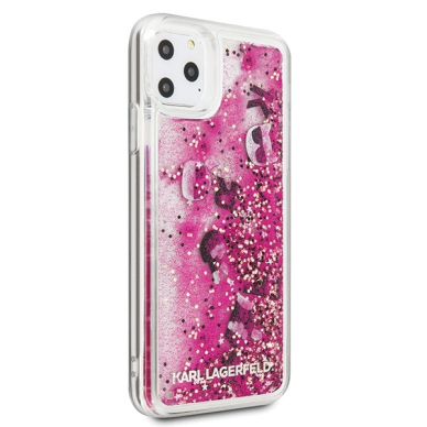 iPhone 11 PRO MAX rosegold Liquid Glitter KARL LAGERFELD nugarėlė 9