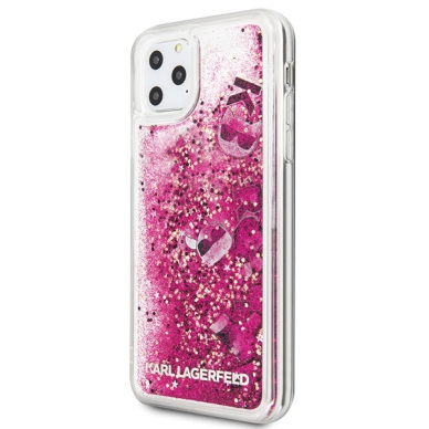 iPhone 11 PRO MAX rosegold Liquid Glitter KARL LAGERFELD nugarėlė 7