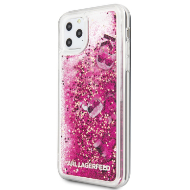 iPhone 11 PRO MAX rosegold Liquid Glitter KARL LAGERFELD nugarėlė 2