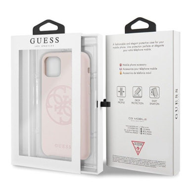 iPhone 11 Pro MAX šviesiai rožinė GUESS nugarėlė GUHCN65LS4GLP 2