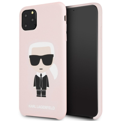 iPhone 11 PRO MAX šviesiai rožinė KARL LAGERFELD nugarėlė KLHCN65SLFKPI