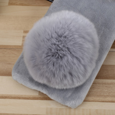 iPhone 11 Pro pilka nugarėlė Fluffy rabbit decor 2
