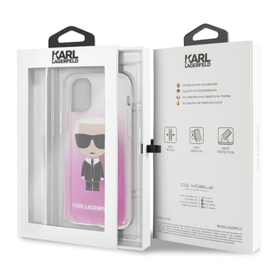 iPhone 11 PRO skaidri-rožinė KARL LAGERFELD nugarėlė KLHCN58TRDFKPI 3