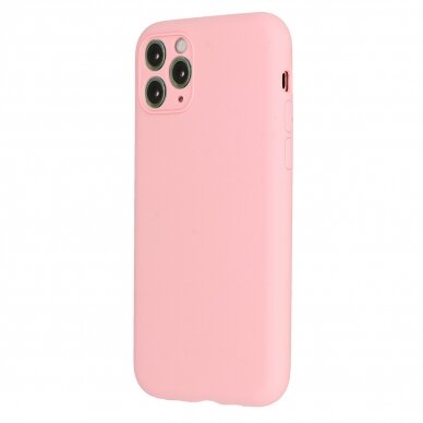 iPhone 11 Pro šviesiai rožinė no hole SILICONE nugarėlė
