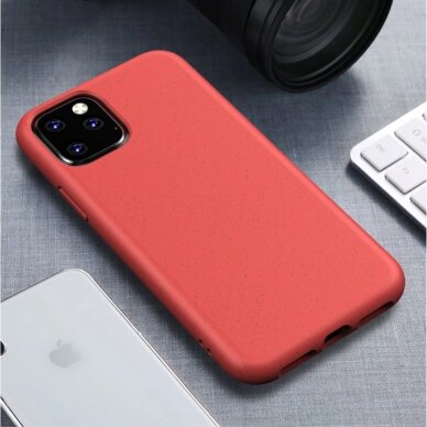 iPhone 11 raudona ECO wheat nugarėlė
