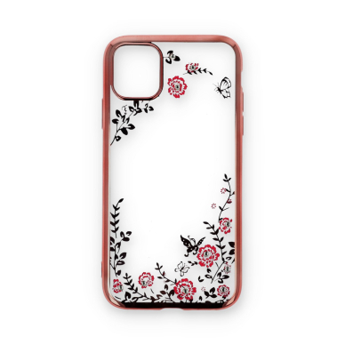 iPhone 11 rausva Perfect FLOWERS nugarėlė 1