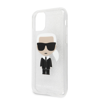 iPhone 11 sidabro sp. glitter KARL LAGERFELD nugarėlė KLHCN61TPUTRIKSL 4