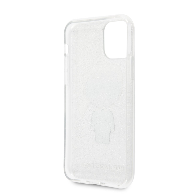 iPhone 11 sidabro sp. glitter KARL LAGERFELD nugarėlė KLHCN61TPUTRIKSL 5