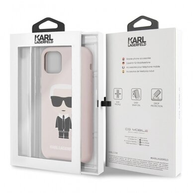 iPhone 11 šviesiai rožinė KARL LAGERFELD nugarėlė KLHCN61SLFKPI 3