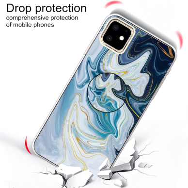 iPhone 11 Tracy melsva nugarėlė Marble+pop laikiklis 1