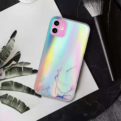 iPhone 11 Tracy nugarėlė LASER MARBLE Purple/Blue 3