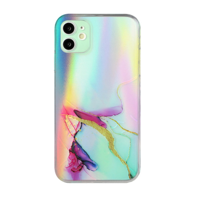 iPhone 11 Tracy nugarėlė LASER MARBLE Red/Yellow