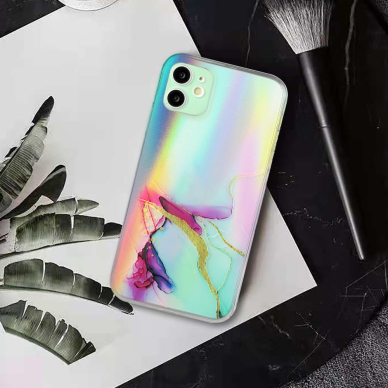 iPhone 11 Tracy nugarėlė LASER MARBLE Red/Yellow 3