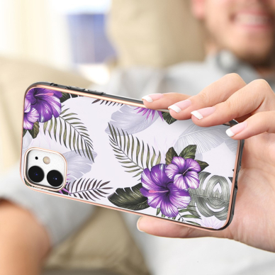 iPhone 11 Tracy nugarėlė PURPLE FLOWER 1