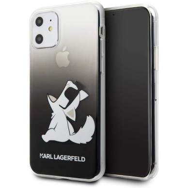 iPhone 11 transparent Choupette Fun KARL LAGERFELD nugarėlė 3