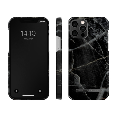 iPhone 12 / 12 PRO iDeal Of Sweden MagSafe nugarėlė Black Thunder Marble 1